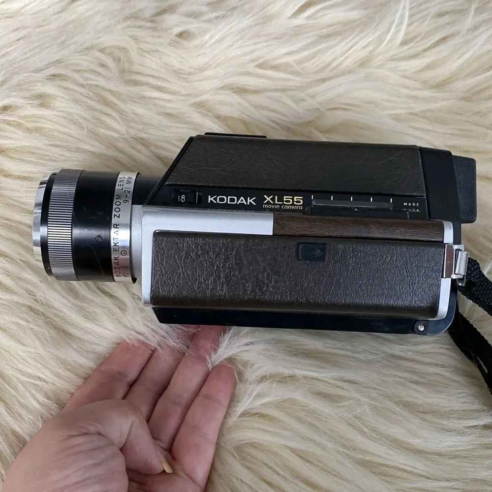 Kodak Vintage Movie Camera XL55 Made in USA - Black and Silver